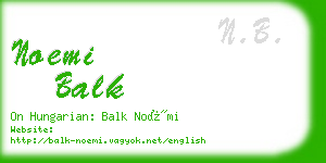 noemi balk business card